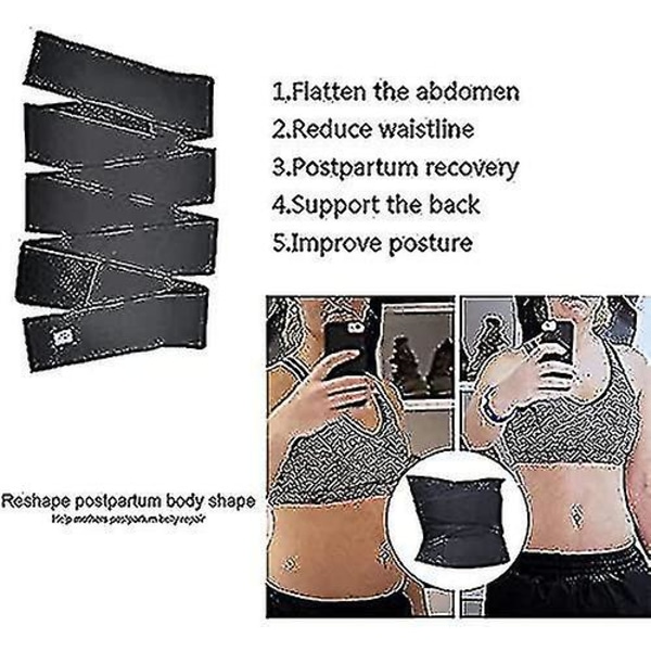 Tflycq Invisible Wrap Waist Trainer Teippi Snatch Me Up Bandage Naisten Laihdutusvatsa Wrap Vyö Sauna Trimmer Belt Wine Red 6M