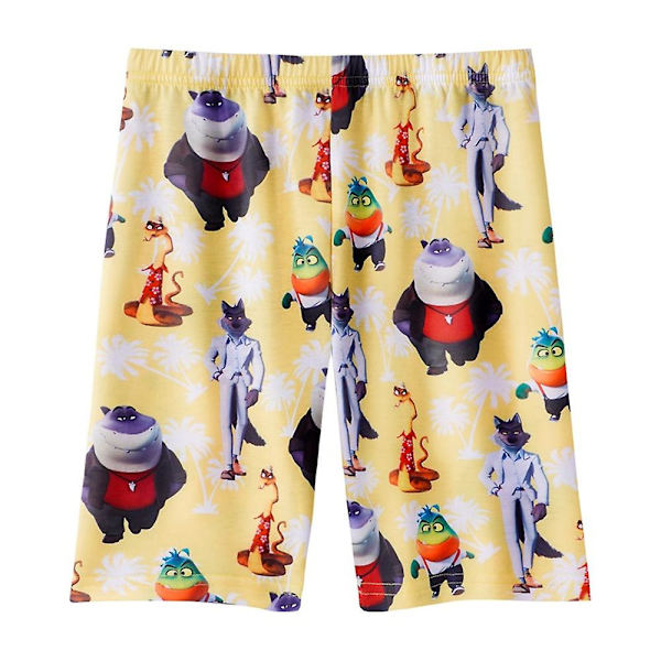 Bad Guys Cartoon Pyjamas Barn Pojkar Kortärmade Shorts Pyjamas Set Yellow 4-5 Years