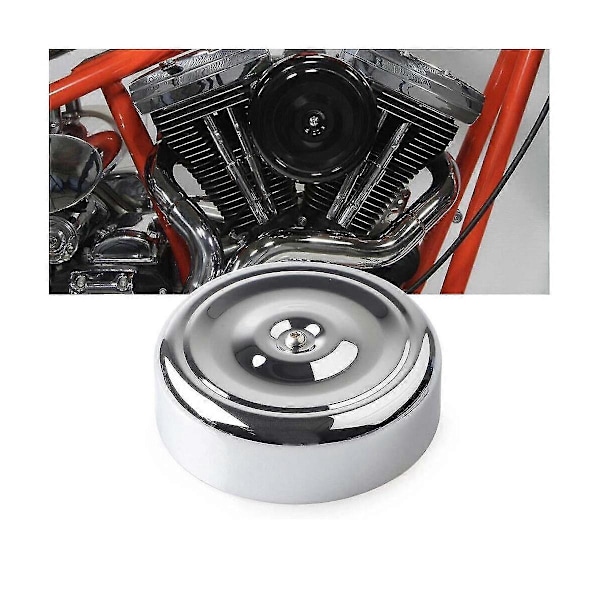 Chrome 7 tum Rund Ripple Luftrenare Skydd för Touring Softail FL FX FXST FLST FXD XL FLT 1971-199