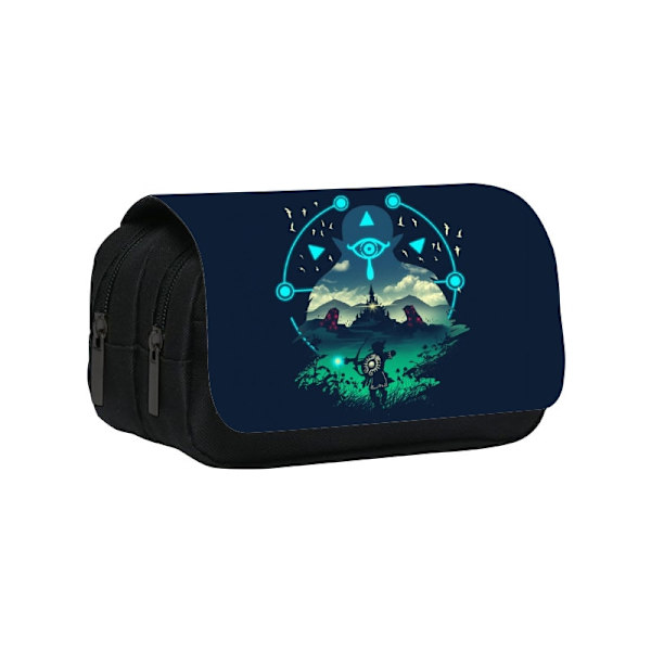 The Legend of Zelda Stationary Pen Oppbevaringsveske Pen Blyant Bag Multi Layer Stor kapasitet oppbevaringsveske Enkel rutete pennaler style 7
