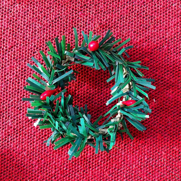 Mini Kunstige Julekranser Ornamenter, 10 stk