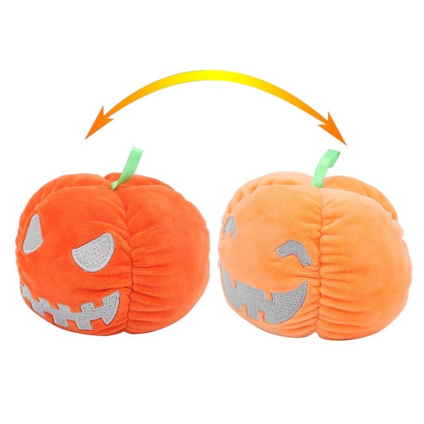 3,9 tuuman käännettävä pehmolelu kaksipuolinen käännettävä pehmeä pehmo Halloween-nukkelelut lapsille Light Orange Dark Orange