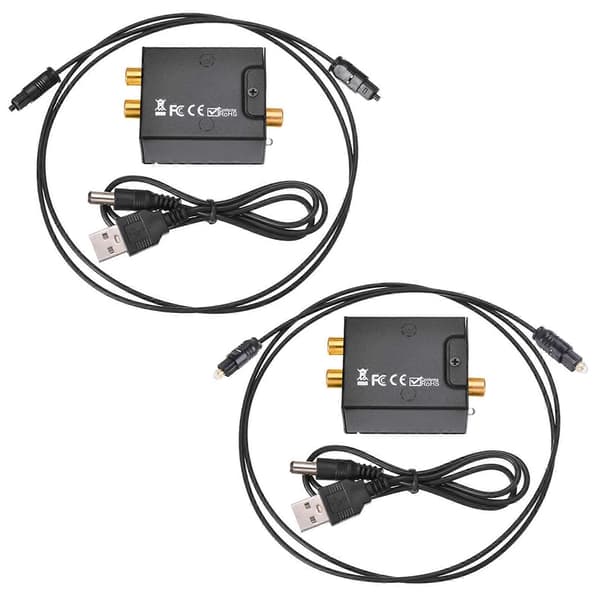 Digital til analog lydkonverter optisk fiber koaksial lydafkoder holdbar
