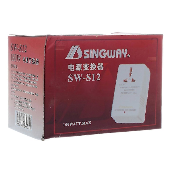 100w 110v/120v Til 220v/240v Step-up&down Spændingsomformer Transformer Rejse Hvid A