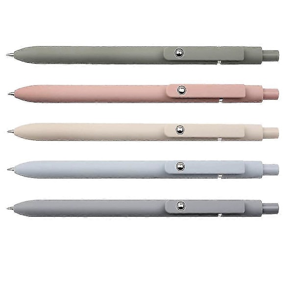 Snabbtorkande bläckpenna, gelpenna för smidig skrivning, indragbar 0,5 mm svart bläckpenna, kulspetspenna