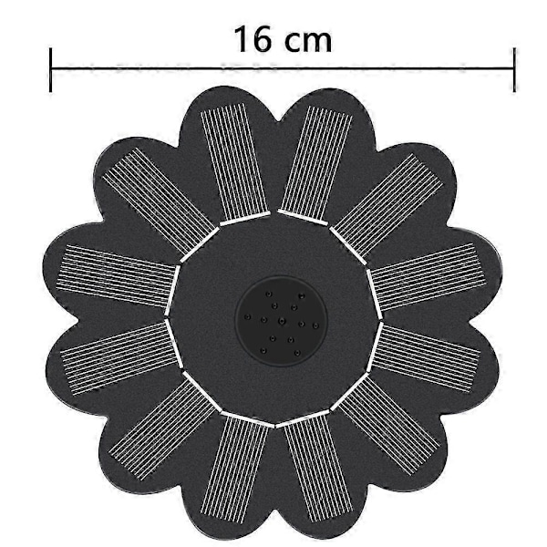 Solcellsdriven fontän, Otutun solcellsdriven dammpump med 1,5 W solpanel, flytande solcellsfontänpump med 4 fontänstilar för minidamm, trädgård