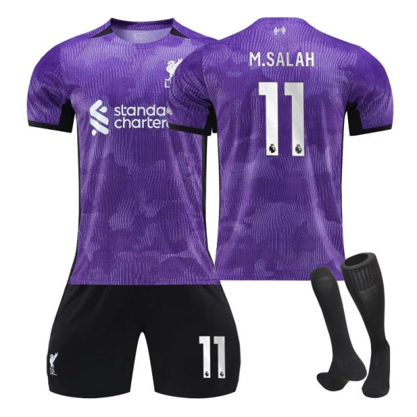 23-24 Liverpoolin toinen vieras lasten opiskelijoiden harjoituspuku jersey urheilujoukkueessa NO.11 M.SALAH 2XL