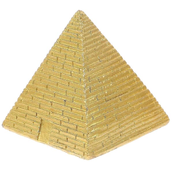 Simuleret Lille Ægyptisk Pyramide Model Resin Håndværk Mini Pyramide Dekoration til Bogreol Skab