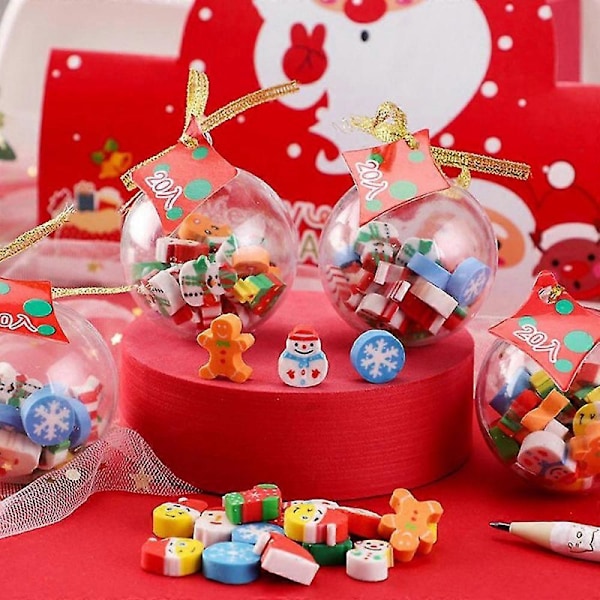 20 st Min Glad Jul Suddgummin För Barn Presenter Kawaii Skrivmaterial Nyhet Santa PMW