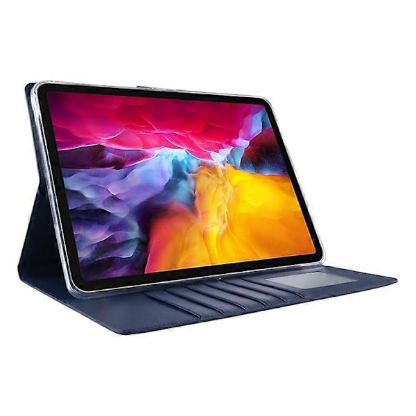 HANMAN Mill Series Kompatibel med iPad Pro 11-tum (2018) / (2020) / (2021) / iPad Air (2020) / (2022) Stöttåligt PU Läderfodral Blue