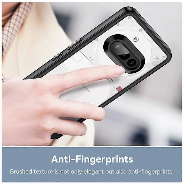 Kompatibelt Skal för Nothing Phone (3a) TPU + Akryl Skyddande Transparent Mobilskal Black