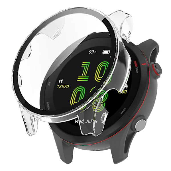 Skyddande skal för Garmin Forerunner 255 - Hård PC med härdat glas för att skydda mot repor och fall