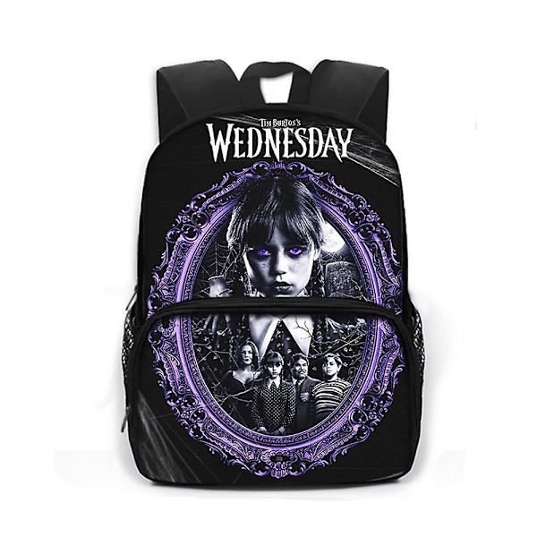 Lapset Keskiviikko Addams Reppu Opiskelija Koulu Reppu Keskiviikko Laukku Reppu Koululaukku Kirjalaukku B