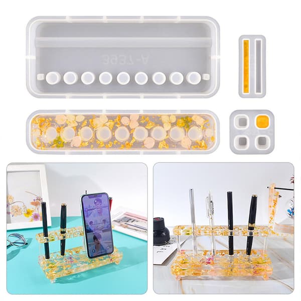 4 stk./sæt Blyantholder Silikoneform Epoxy Resin Form Diy Håndlavet Håndværk-fg