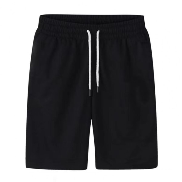 Cargo Shorts Elastisk midja Tunn Lös ficka Dragsko Cargo Shorts Black XL