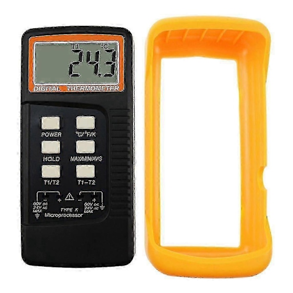 K-type Termoelement Termometer med 4 Prober Kelvin Skala Indikator