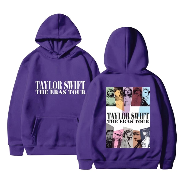 2024 eurooppalainen ja amerikkalainen laulaja Taylor uusi muoti taylor swift yksinkertainen printed eurooppalainen ja amerikkalainen miesten ja naisten hupullinen collegepaita purple S