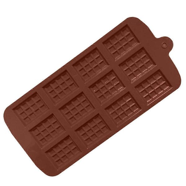 12 Gitter Silikone Chokolade Kage Budding Form Køkken Bage DIY Værktøj Tilbehør