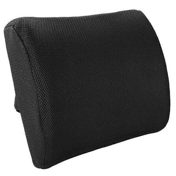 Sort Rygpude Rebound Memory Foam Pude Bil Stol Ryglæn Pude
