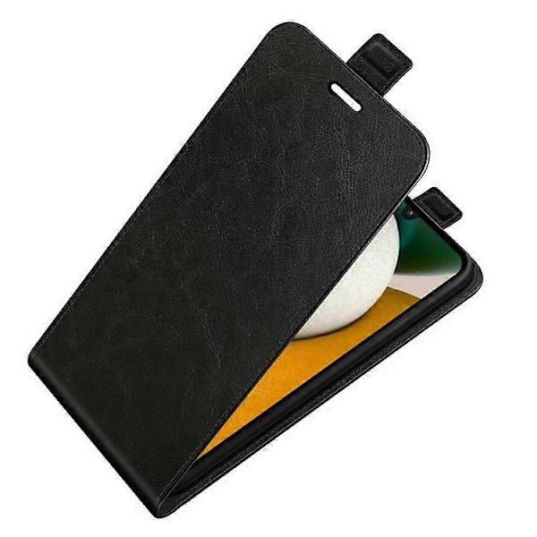 Kompatibel med Samsung Galaxy A15 5G Kortholder Telefon Cover Crazy Horse Tekstur Læder Shell Black