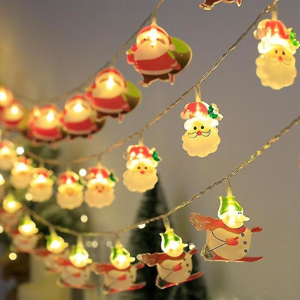 20st klassiska jultomte strängljus juldekoration led ljus slinga julgran sträng ljus julgran prydnad för hem