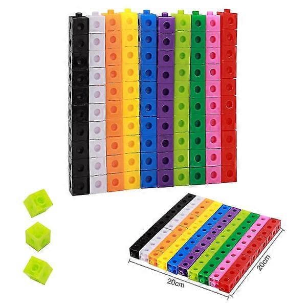 100 stk. Byggeleker for barn Snap Cube Leker Pedagogisk