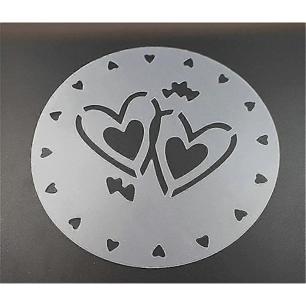 4-i-1 Kake Stensiler i Plast Blomsterspray Stensiler Bakeriverktøy Diameter 20cm bd