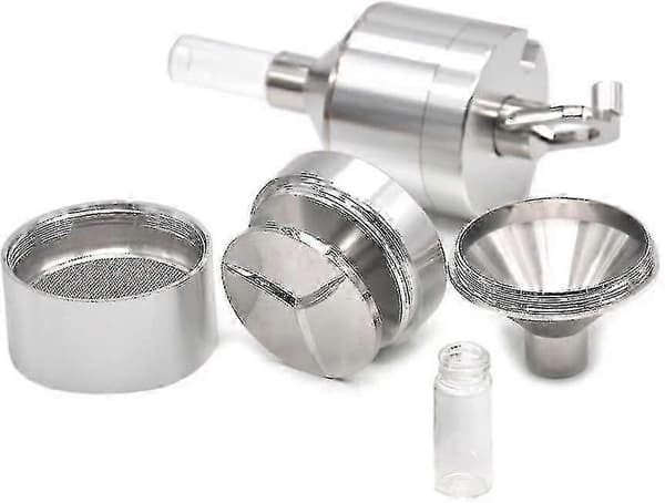 Xceedez Powder Mill metallinen käsimylly lasipullolla