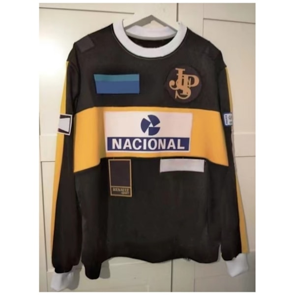 F1-kuljettaja Ayrton Senna Championship Jersey-kilpapuvun kopio Pyöreäkauluksinen villapaita 2023 F1 Alonso Formula One -retrovillapaita 5 S
