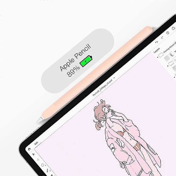 Mykt deksel for Apple Pencil 2. generasjon, silikondeksel for berøringspenn, stylusbeskytter