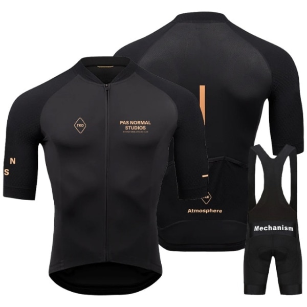 PNS Miesten Set Lyhythihainen Hengittävä MTB Bike Summer Black Pyöräilyvaatteet Maillot Ropa Ciclismo Uniform puku 4 XL