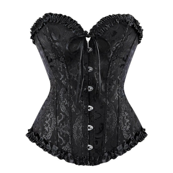 Tflycq Sexiga Korsetter Klänningar För Kvinnor Plus Size Kostym Overbust Burlesk Korsett Och Mini Kjol Set Tutu Corselet black M