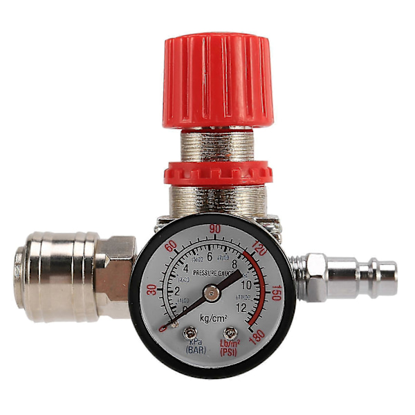1/4 tum Trycksregulator Luftkompressor Trycksregulator Reducerventil 3 Hål Kontrollventil