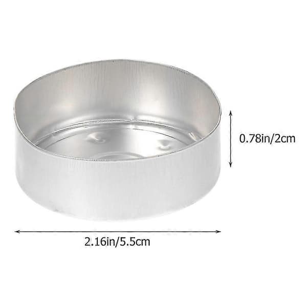 50 stk. Lyskopp Aluminium Telys Metall Telysholder