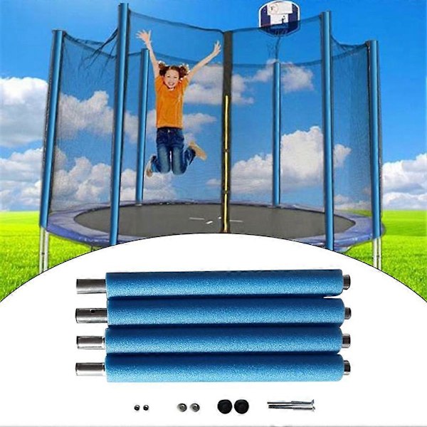 Udskiftning af trampolinstænger med 4 stk. trampolinstænger med anti-kollisionsbeskyttelse