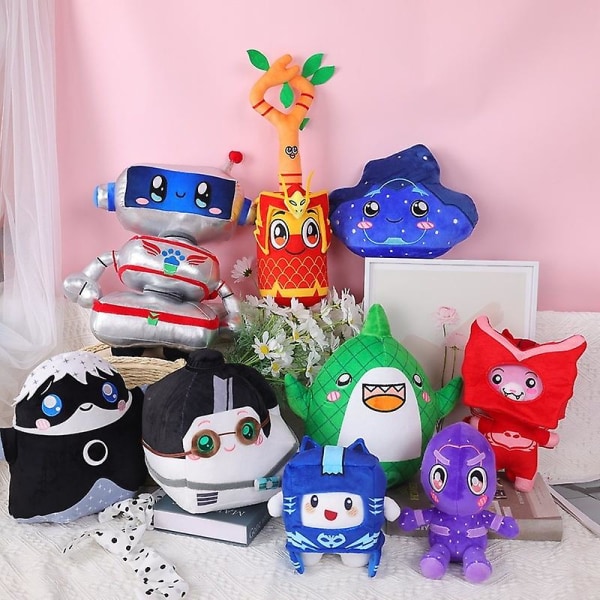 3st Lanky-box Pyjamas Maskerad Man Mjuk plysch Tecknad Robot Plysch Söt Boxy Foxy Rocky Uppstoppad Kudde Docka Härlig barnpresent NEW 3pcs C