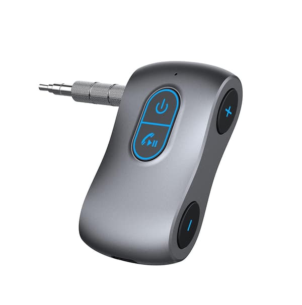 Aux Bluetooth-adapter for bil, Bluetooth 5.3 sender og mottaker med støykansellering, bærbar 3,5 mm Aux Bluetooth-adapter håndfri