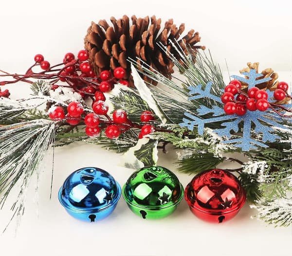 Jingle Bells Sleigh Festlig Dekorasjon, 40mm Bjelle