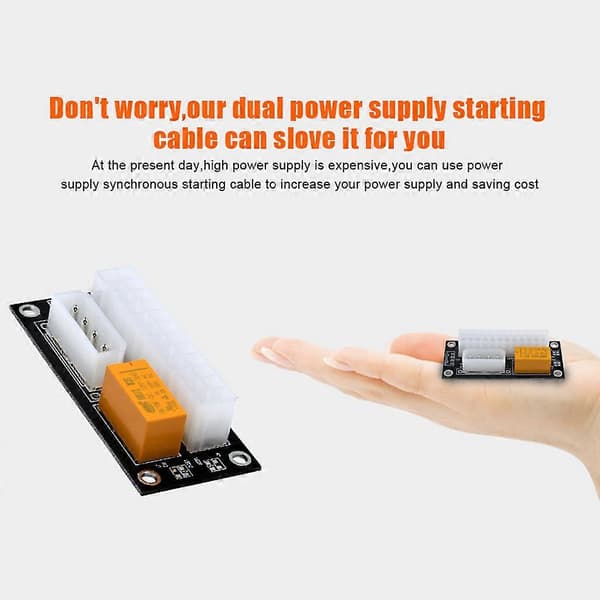 Dual Power Add2PSU Sync Startup Board Big 4PIN/SATA Power Startup Card Mining