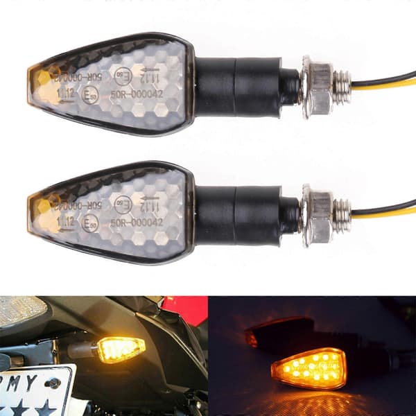 Blinklys Motorcykel LED Blinklys Lampe Indikator Lys Gul