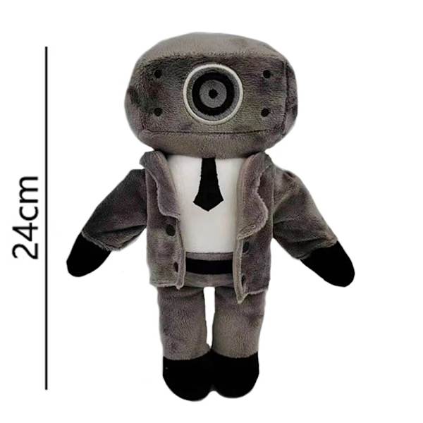 Skibidi WC Pehmo 30cm Anime Pehmo Pehmo Pehmo Täytetyt Eläimet Pehmeä Hauska Pehmo Lasten Joulun Syntymäpäivälahjat Nukke Light Grey