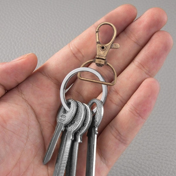 70 st. Krokar och D-ringar, Swivel Snap Hooks, Hummerklo-spännen, Snäppkrokar för Väskor, Nyckelband