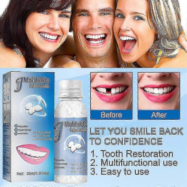 Permanent Dentalcement för Stark Tandreparation - Hålfyllningskit för Proteser YY 10ml