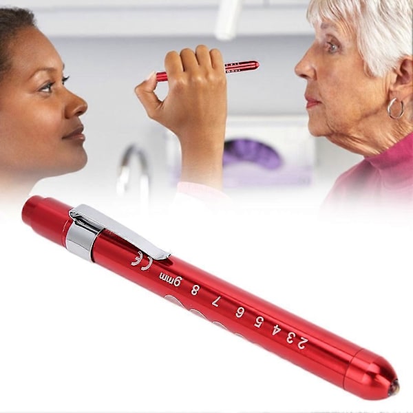 Professionel Diagnostisk Lampe Klinisk Pen Oftalmisk Undersøgelse Pupil Check Pen Lys Rød