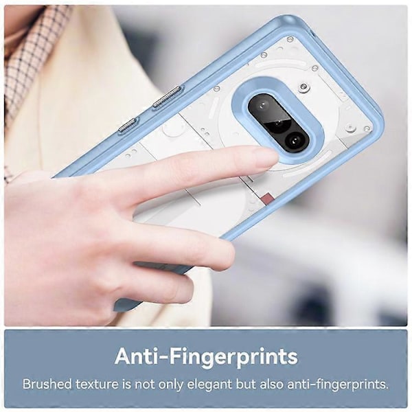 Kompatibelt Skal för Nothing Phone (3a) TPU + Akryl Skyddande Transparent Mobilskal Blue