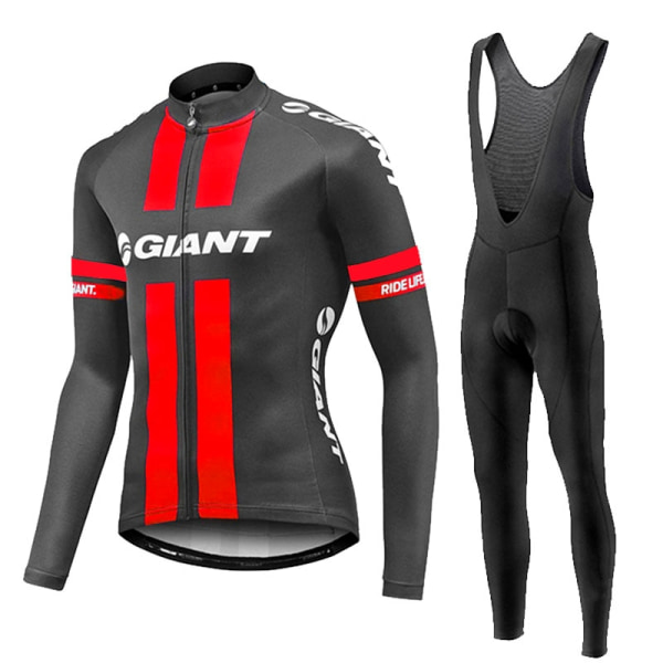 2023 kevään pitkähihainen set GIANT Mtb Polkupyörävaatteet Pyöräily Maillot Ropa Ciclismo Miesten Pyöräilyvaatteet Pyöräily Black XL