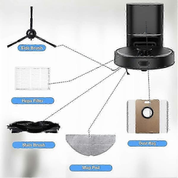 Tapo RV30 Max Plus/RV30 Max/RV20 Max Plus/RV20 Max Robotstøvsuger Tilbehørssæt & Reservedele