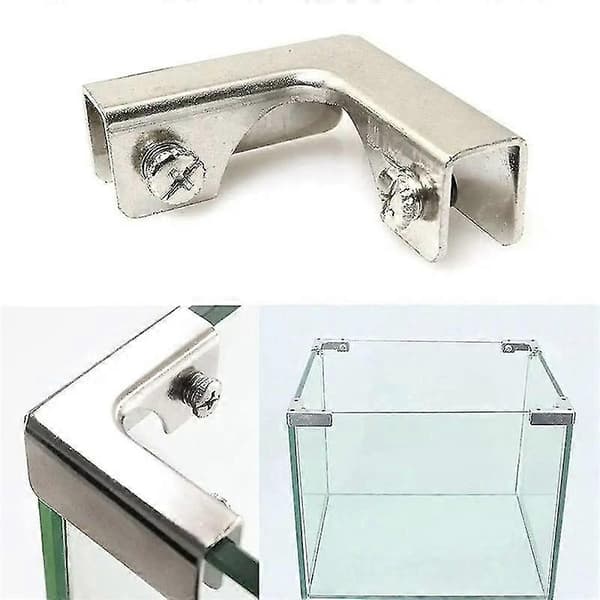 4 stk. L-formede glasfastgørelsesklemmer 2-vejs glas til 6-10 mm møbelhardware glastilbehør