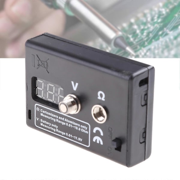 Digitalt LED Ohm Meter Resistenslæser Spændingstester