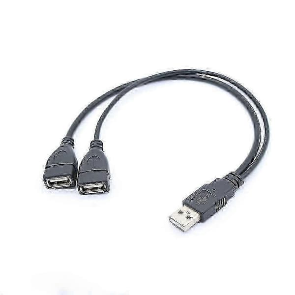 USB Splitter Y-kabel til Dobbelt Opladning, Data Synkronisering - 30cm Højhastigheds USB A Han til Hun Forlænger